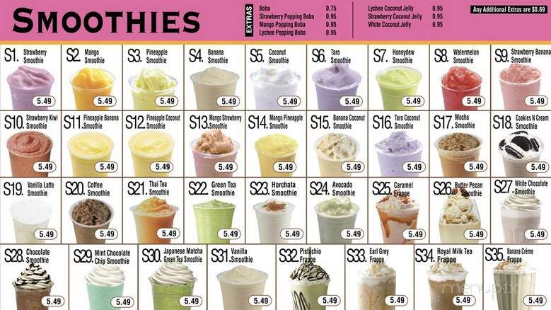 Sweet Daze Donut & Boba - Rancho Cucamonga, CA menu_pic