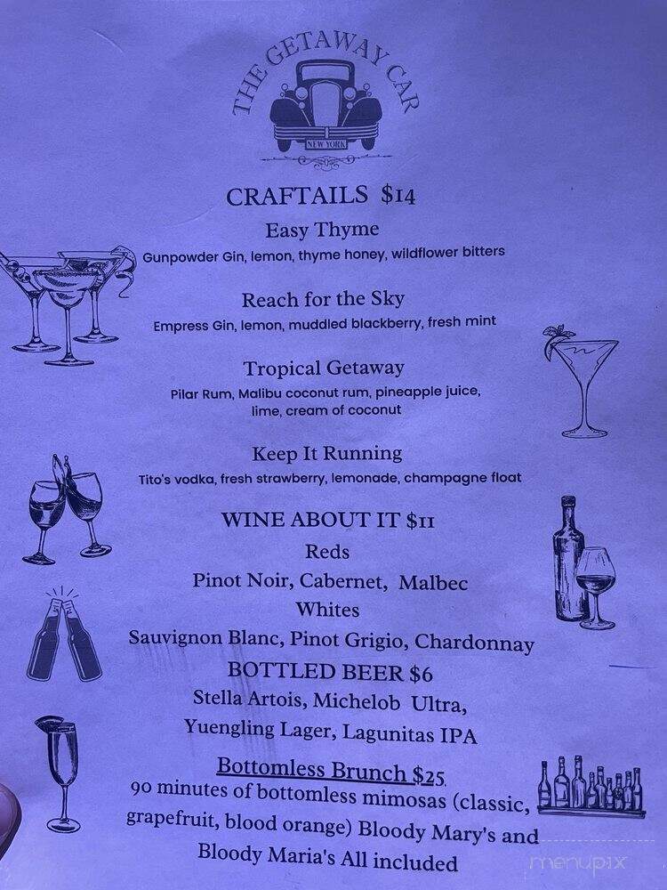 The Getaway Car - Mount Kisco, NY menu_pic