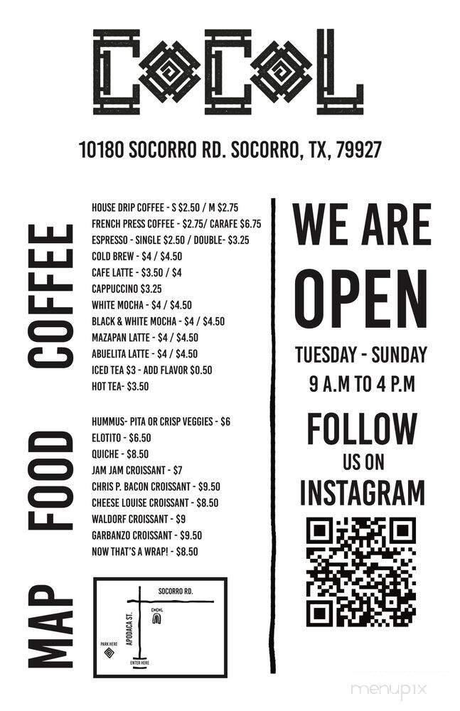 CoCol Cafe - Socorro, TX menu_pic