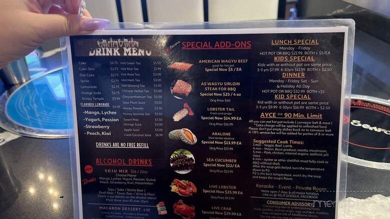Seapot - Sacramento, CA menu_pic