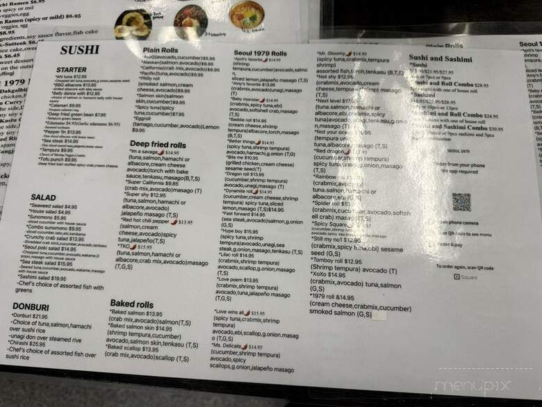 Seoul 1979 - Rancho Cordova, CA menu_pic