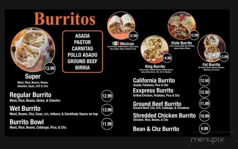 Taco Exxpress - Elk Grove, CA menu_pic