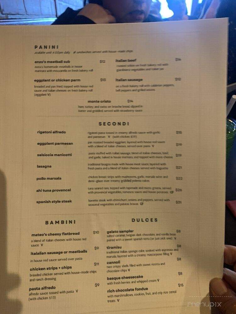 Bodega Biondi - Fair Oaks, CA menu_pic