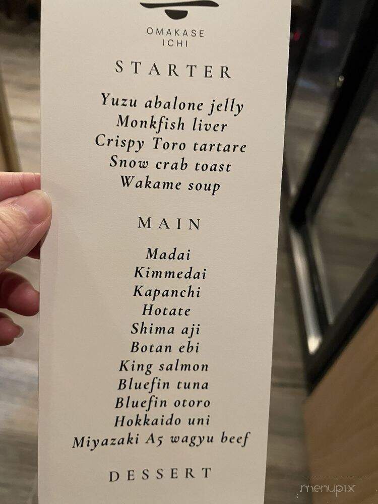 Omakase Ichi - Staten Island, NY menu_pic
