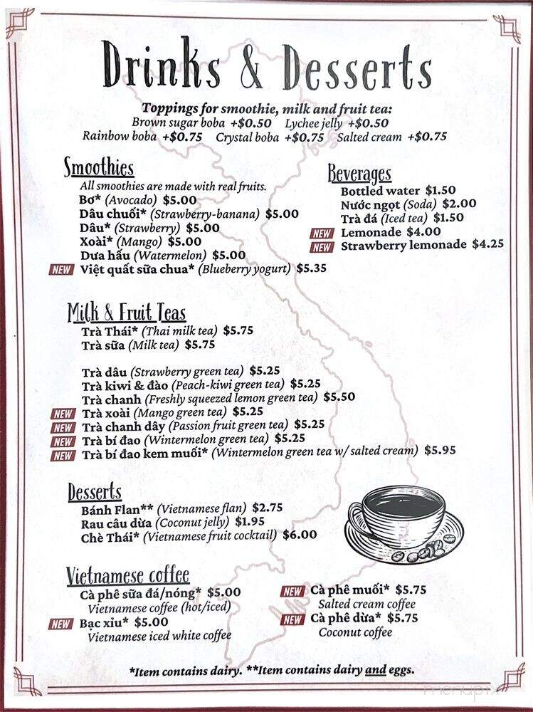 SaiGon Nho - Fairfield, CA menu_pic