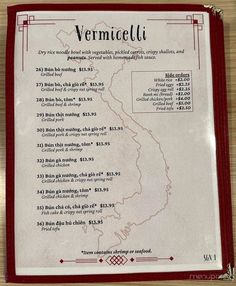 SaiGon Nho - Fairfield, CA menu_pic