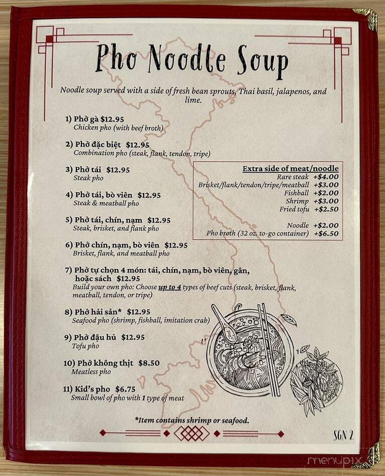 SaiGon Nho - Fairfield, CA menu_pic