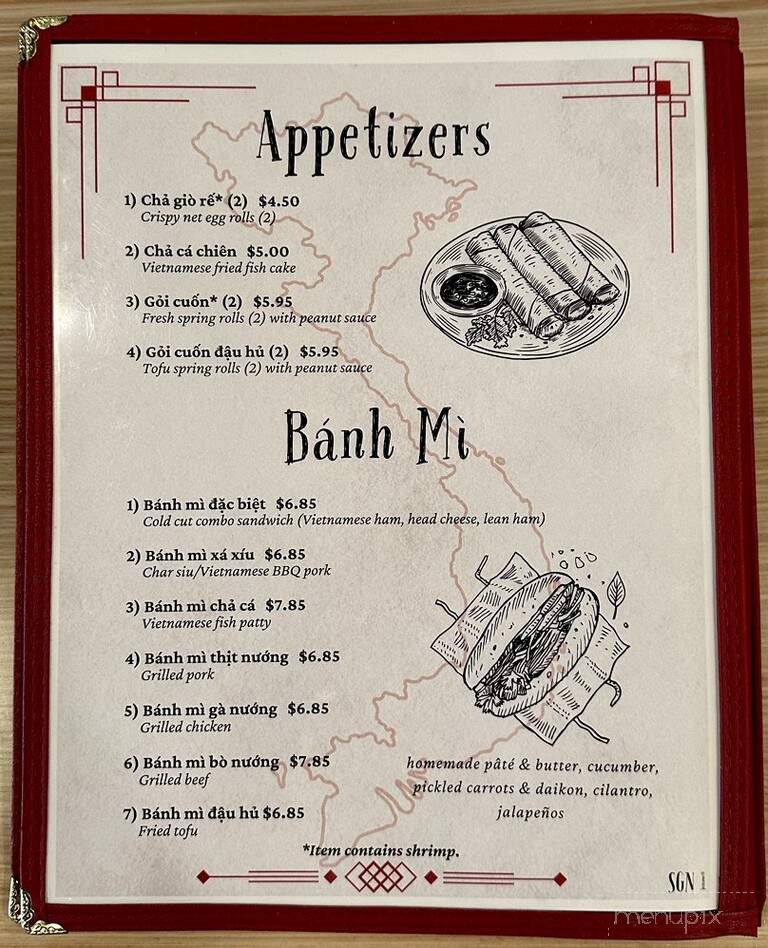 SaiGon Nho - Fairfield, CA menu_pic