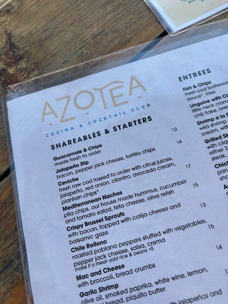 Azotea - Livermore, CA menu_pic