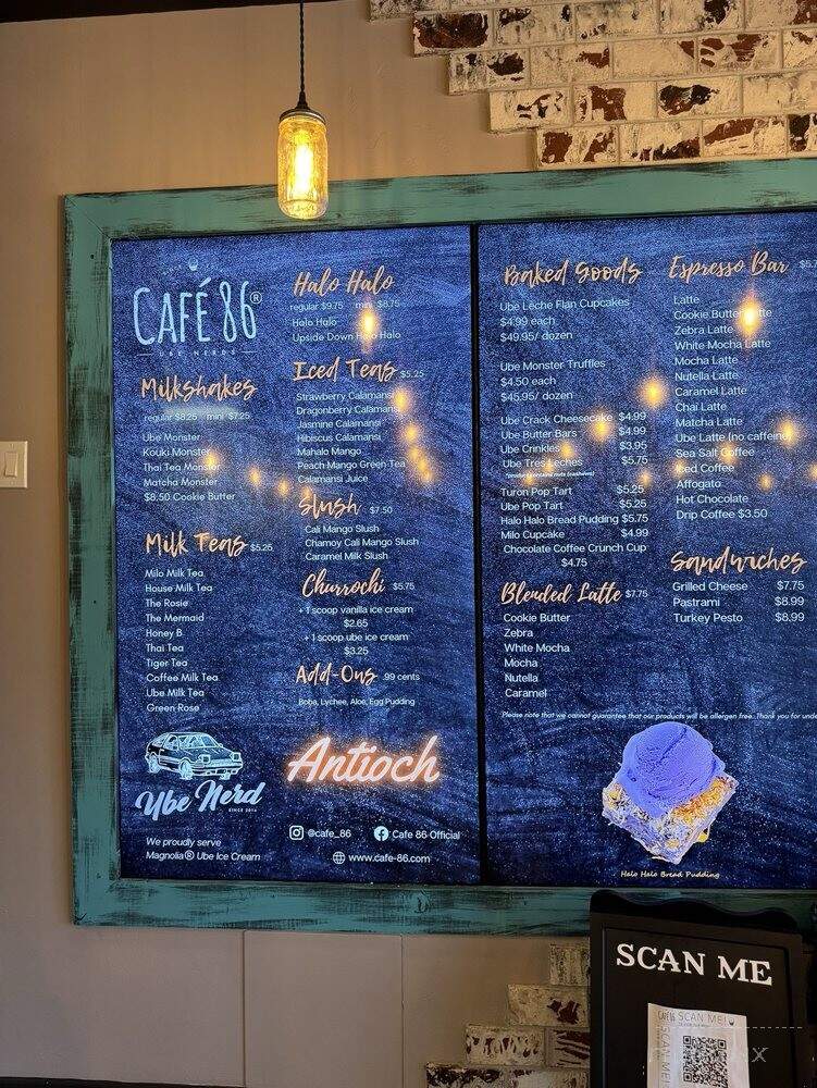 Cafe 86 - Antioch, CA menu_pic