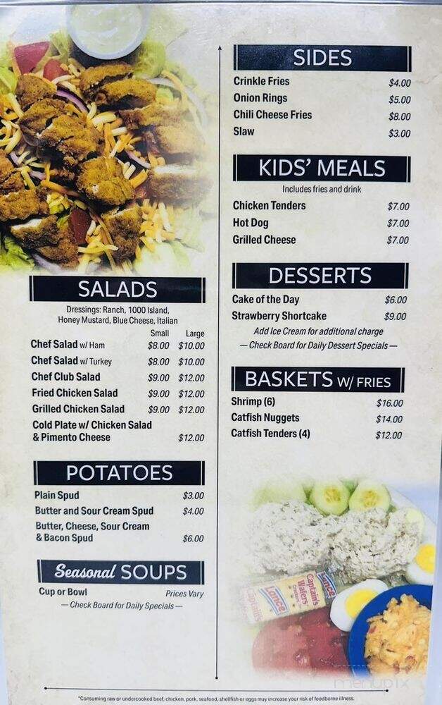 Grandy's Bar and Grill - Crossville, TN menu_pic