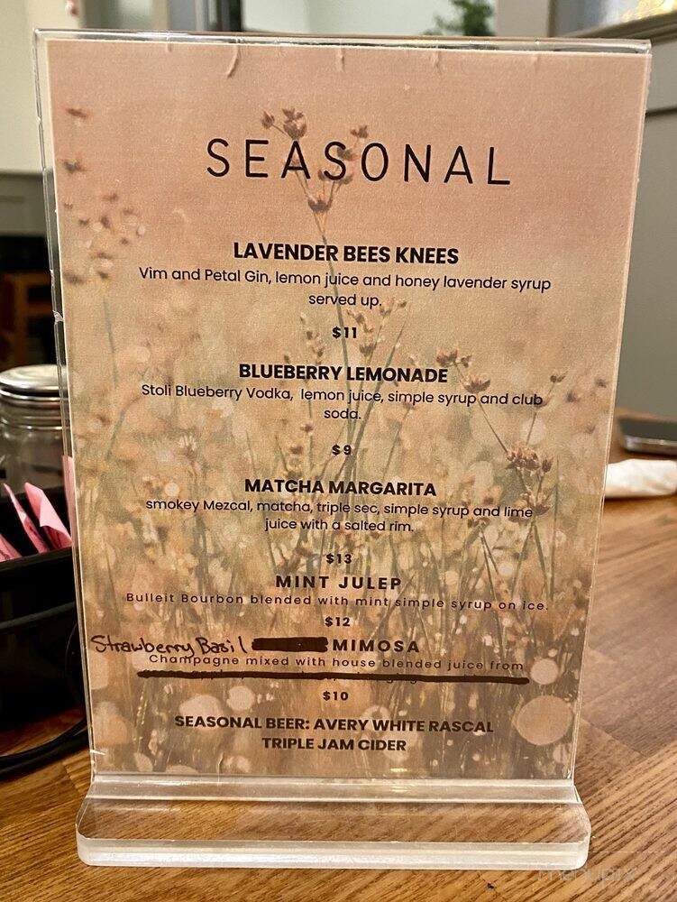 Sassafras Kitchen and Coffee Bar - Hillsboro, OH menu_pic