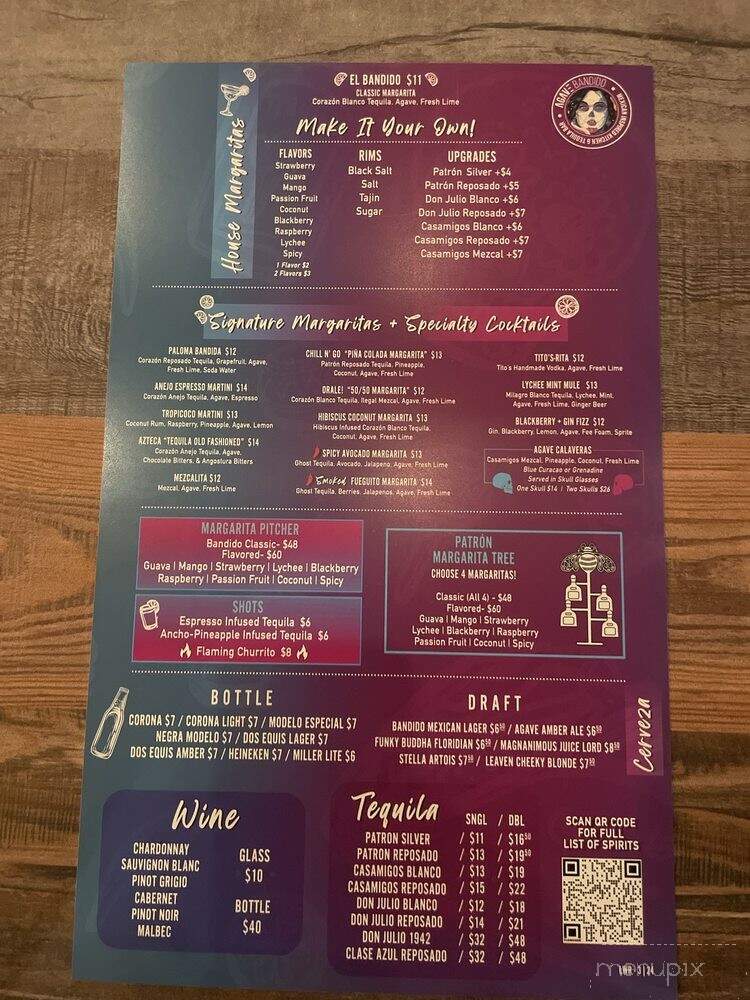 Agave Bandido - Sarasota, FL menu_pic