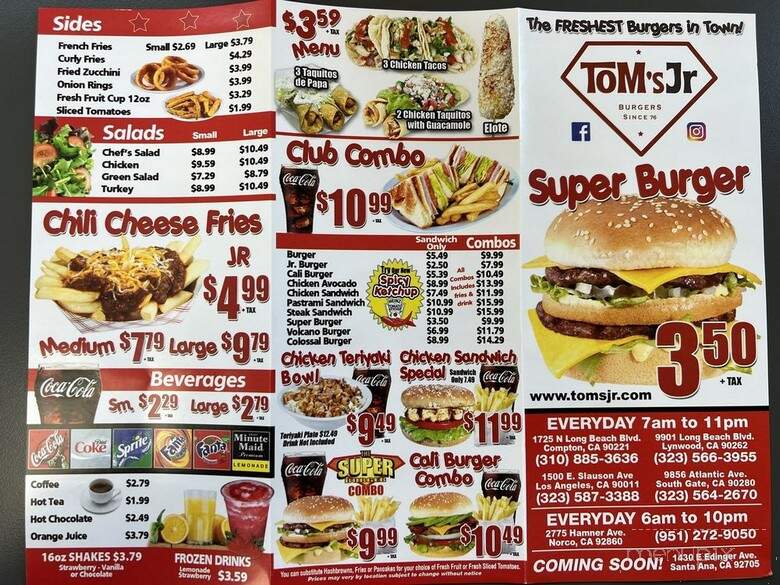 Tom's Jr Burgers - Norco, CA