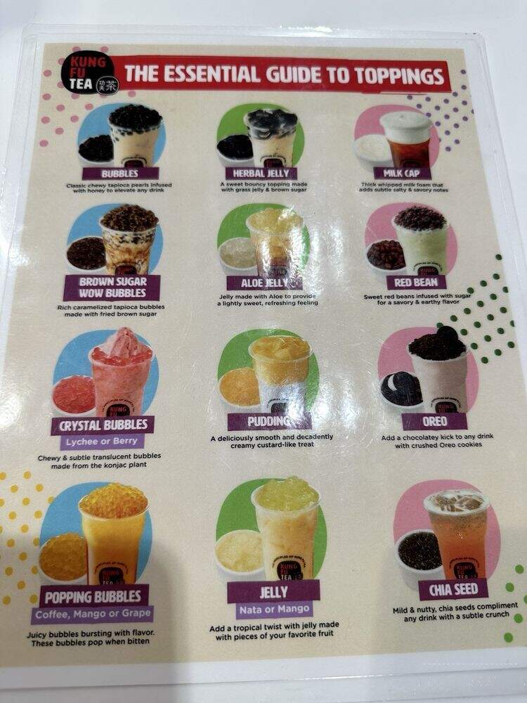 Kung Fu Tea - Coral Springs, FL menu_pic