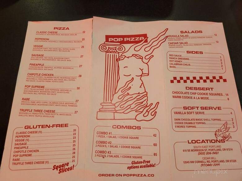 Pop Pizza - Portland, OR menu_pic