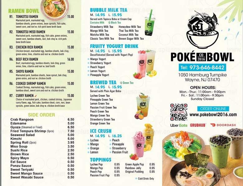 Poke Bowl - Wayne, NJ menu_pic