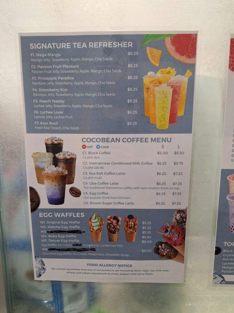 CocoBean Coffee - Charlotte, NC menu_pic