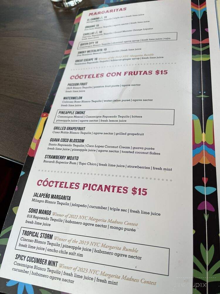 Dos Caminos - Charlotte, NC menu_pic