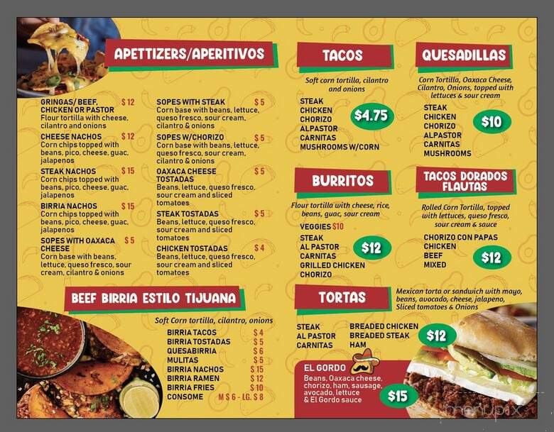 Tacos el Gordo - Port Jefferson Station, NY menu_pic