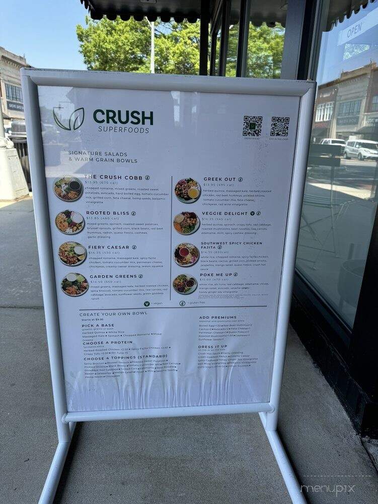 Crush Superfoods - Burlington, NC menu_pic