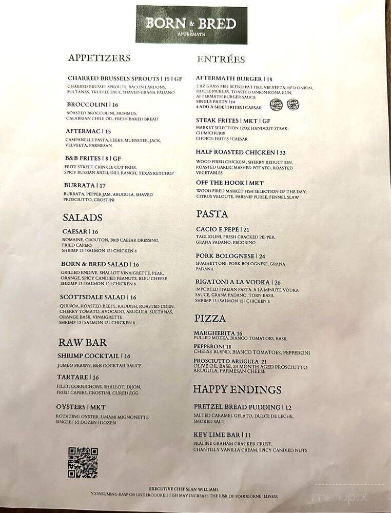 Born & Bred - Scottsdale, AZ menu_pic