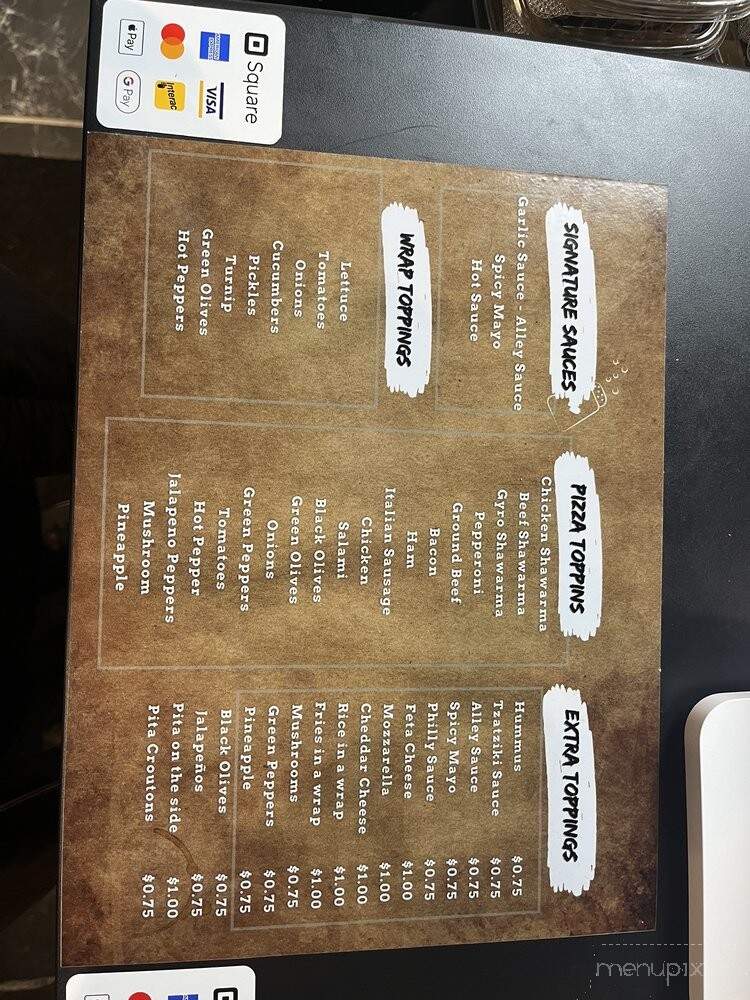 Shawarma Alley - Milton, ON menu_pic