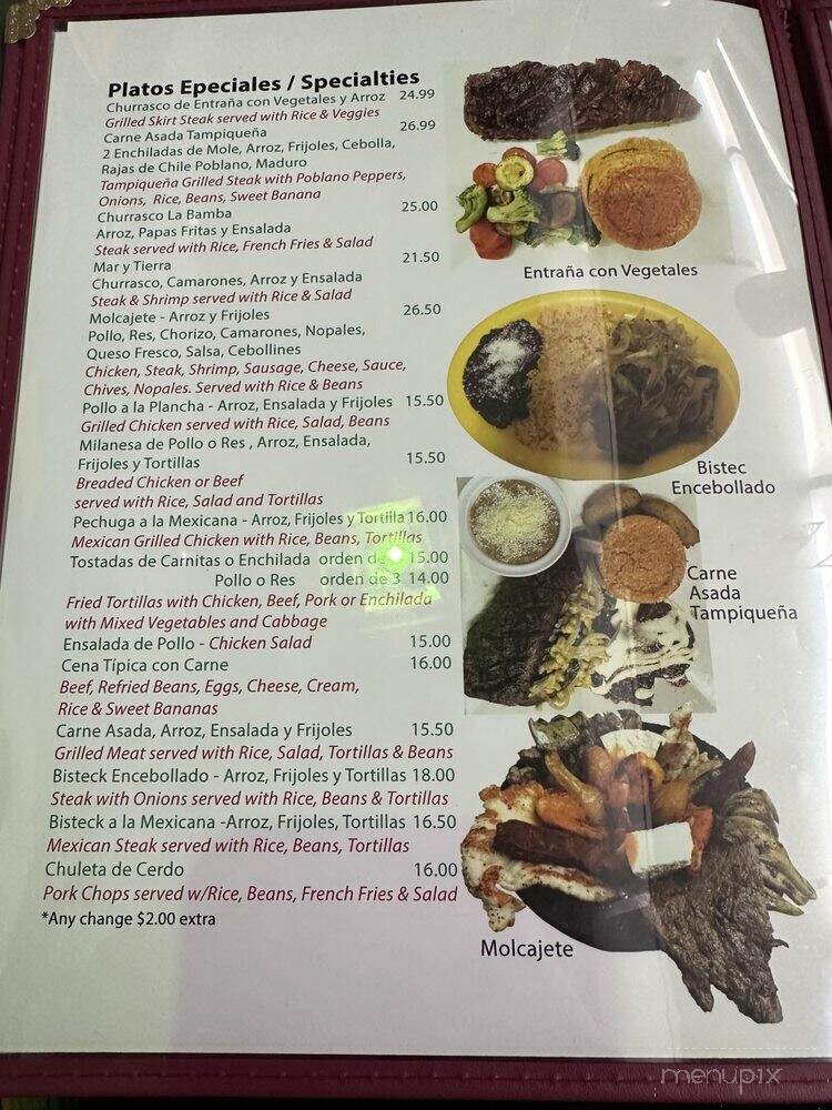 La Bamba Grill - Boonton, NJ menu_pic