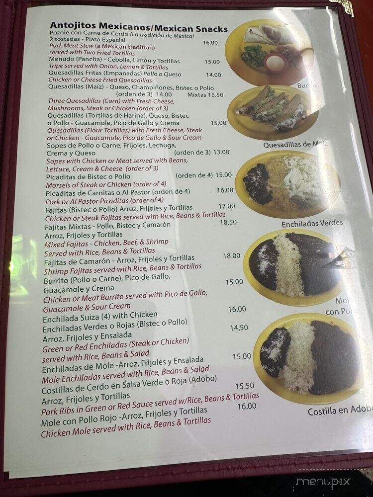 La Bamba Grill - Boonton, NJ menu_pic