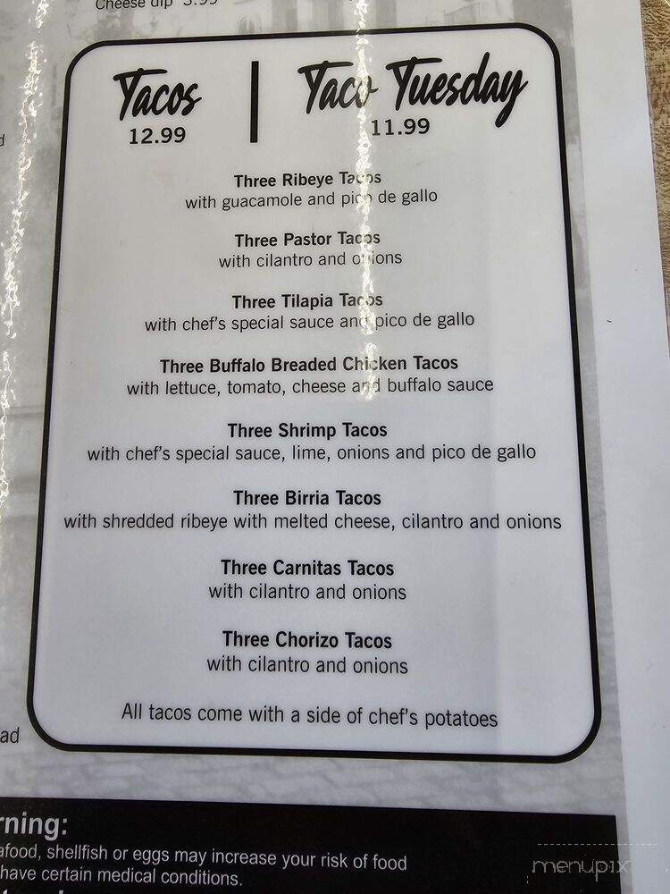 Garcia's Bistro - Salem, VA menu_pic