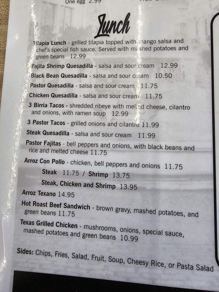 Garcia's Bistro - Salem, VA menu_pic