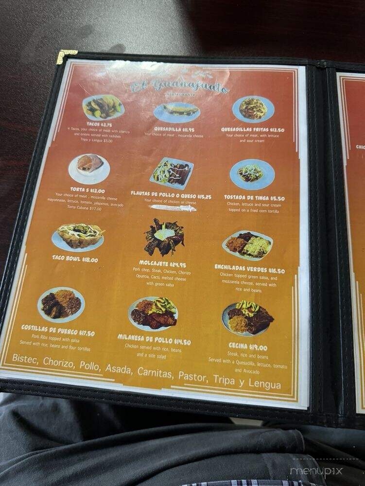 El Guanajuato Restaurante - Windham, CT menu_pic