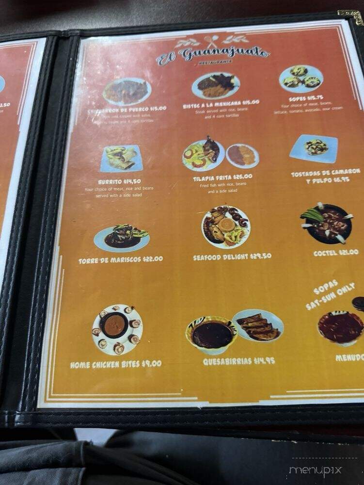 El Guanajuato Restaurante - Windham, CT menu_pic