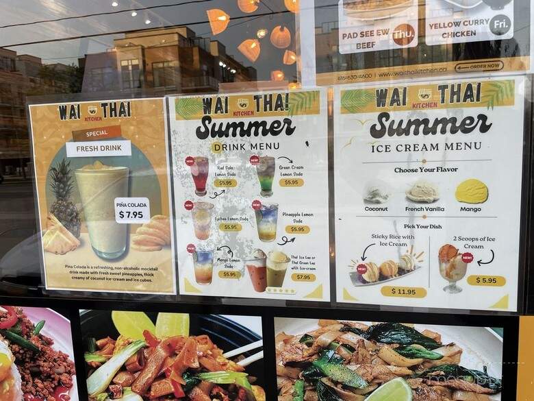 Wai Thai Kitchen - North York, ON menu_pic