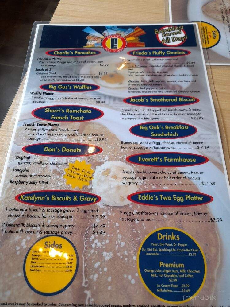 Eddie's Rise n Dine - Highland, IL menu_pic