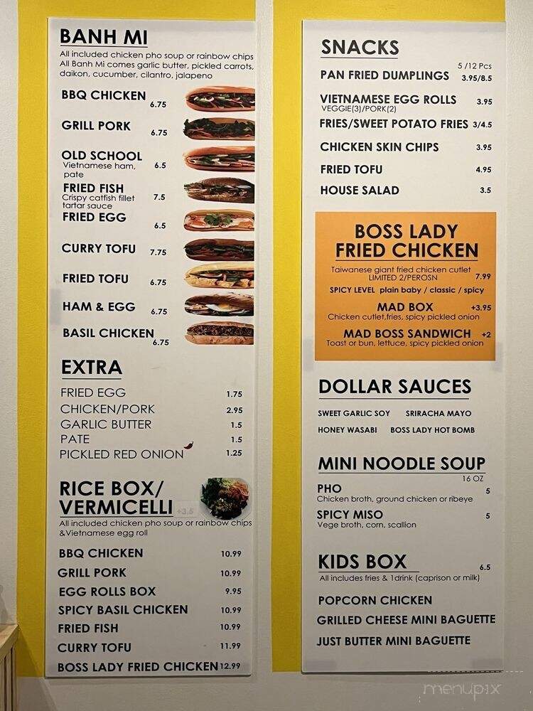 Big Boss Banh Mi - Houston, TX menu_pic