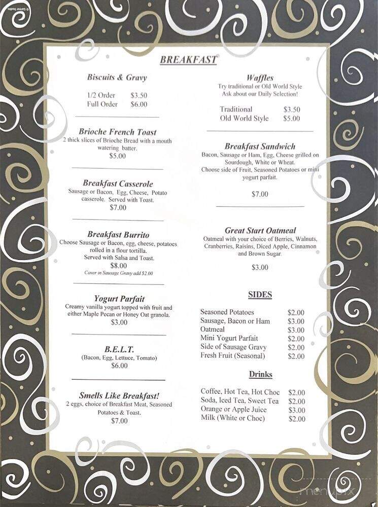 Old World Cafe - Columbia City, IN menu_pic
