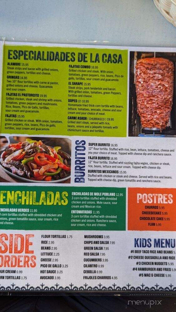 El Pastorcito - Mogadore, OH menu_pic