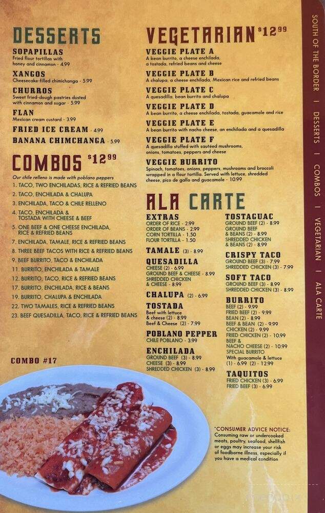 El Bronco - Brookville, OH menu_pic