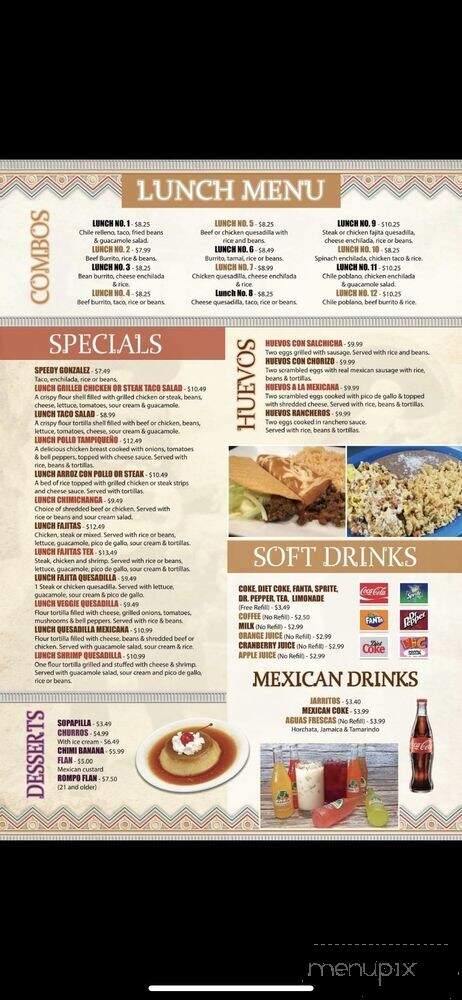 El Mariachi Mexican Restaurant - Byhalia, MS menu_pic