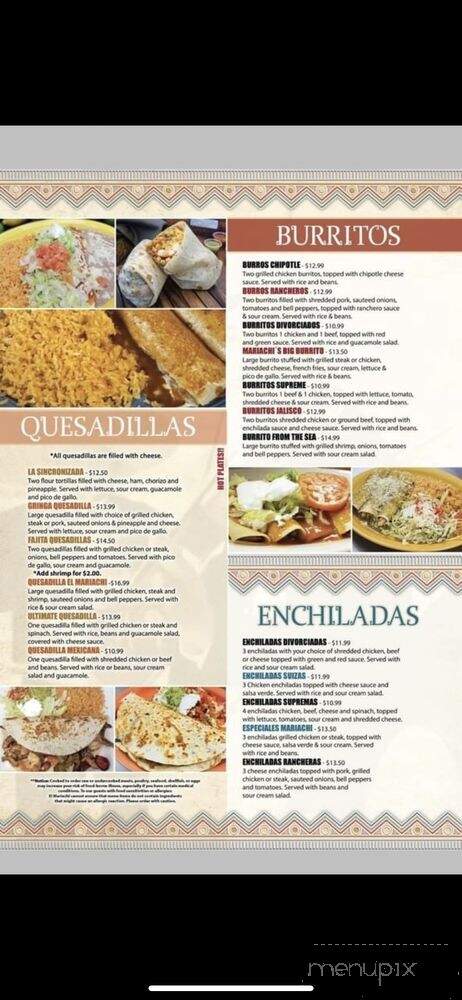 El Mariachi Mexican Restaurant - Byhalia, MS menu_pic