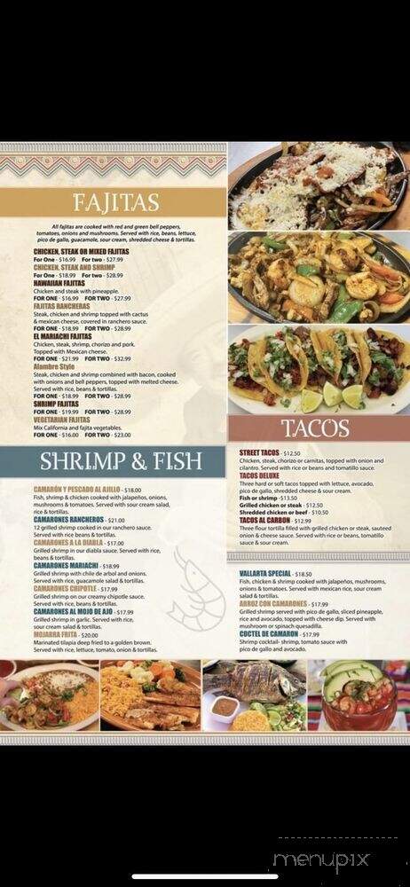 El Mariachi Mexican Restaurant - Byhalia, MS menu_pic