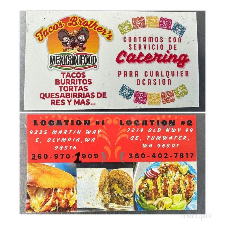 Tacos Brothers - Olympia, WA menu_pic