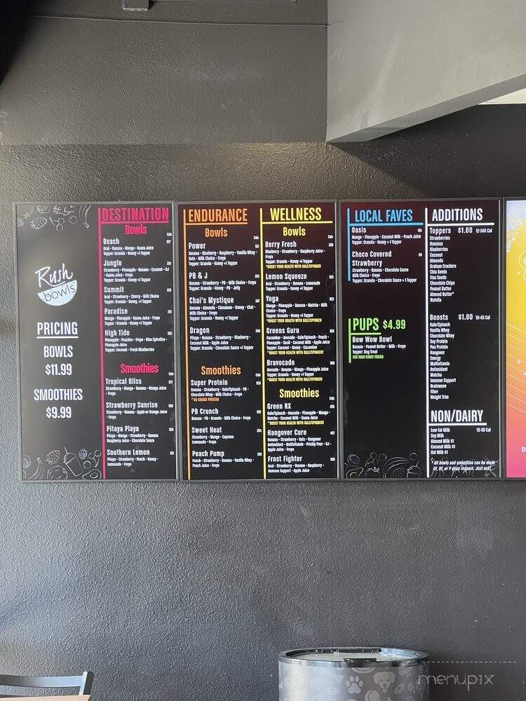 Rush Bowls - Albuquerque, NM menu_pic