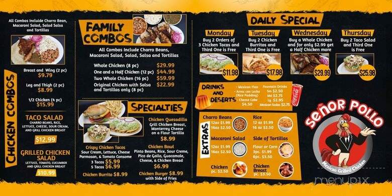 Senor Pollo - Glendale, AZ menu_pic