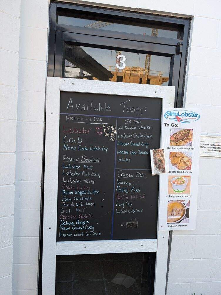 Sing Lobster - Port Moody, BC menu_pic