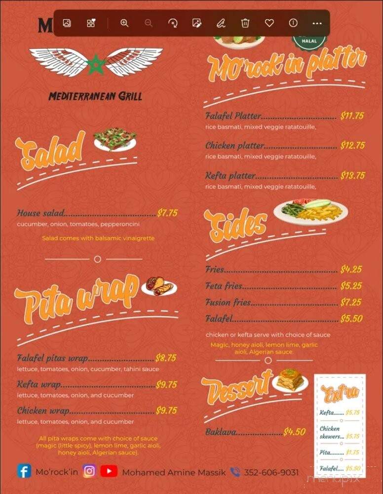 Mo'rock'in Mediterranean Grill - West Brooksville, ME menu_pic