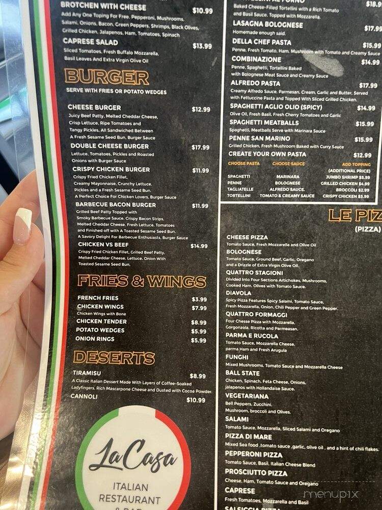 Lacasa Resturant and Bar - Muncie, IN menu_pic