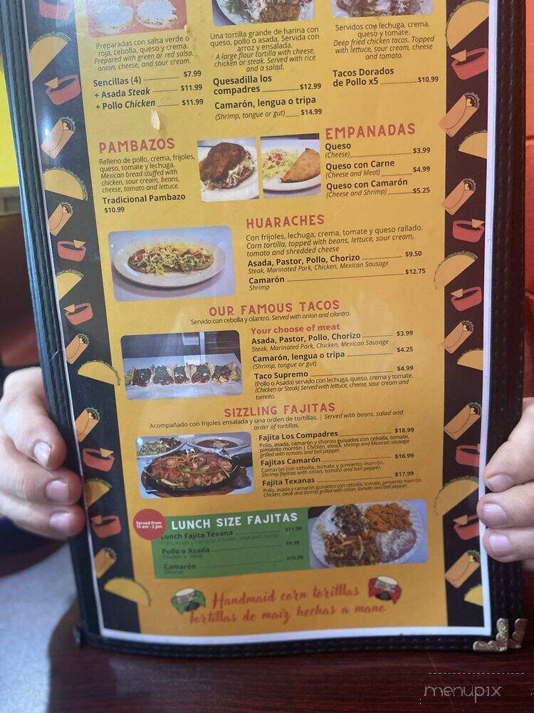 Los Compadres Mexican Restaurant - Frankfort, IN menu_pic