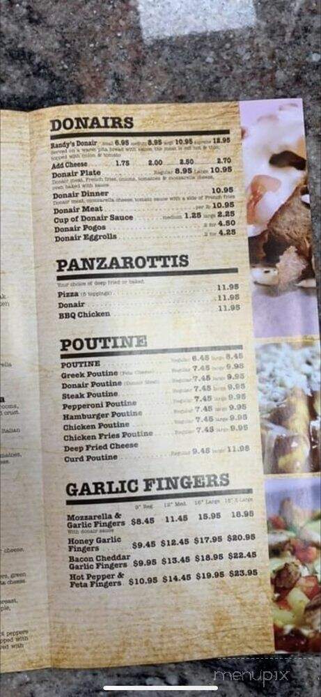 Randy's Pizza - Halifax, NS menu_pic